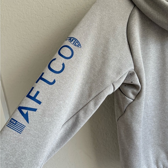 AFTCO Light Gray Pullover Hoodie - Picture 4 of 7